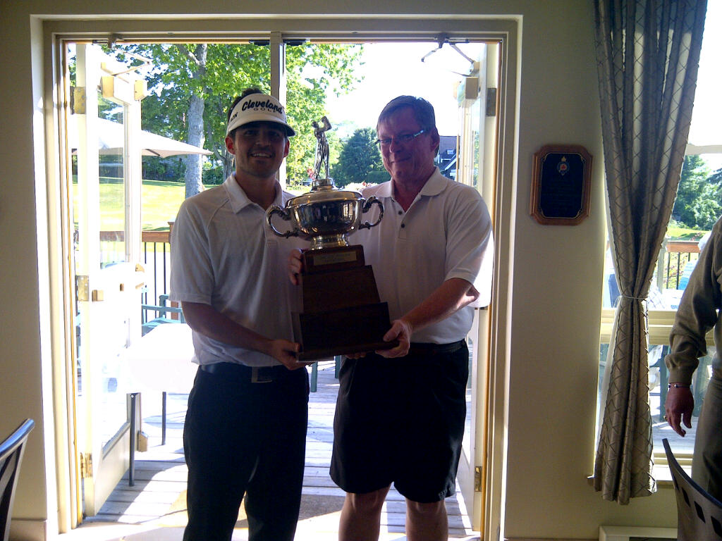 Boudreau at left with trophy